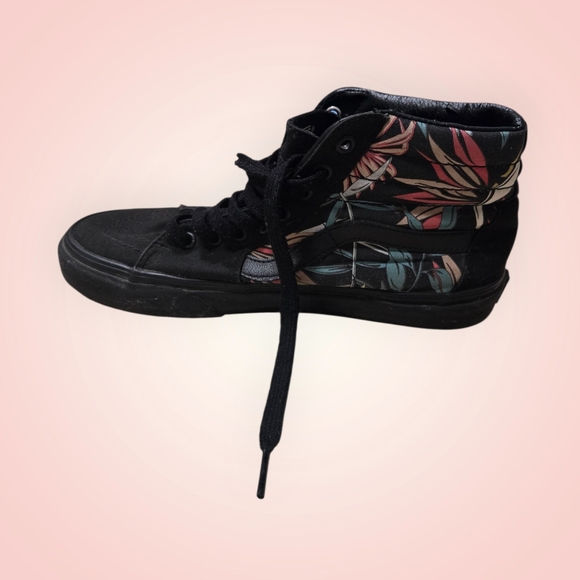 VANS Floral Black High-Top Sneakers - Picture 10 of 16
